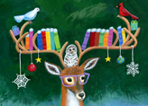Book Rack charity holiday card supporting ProLiteracy