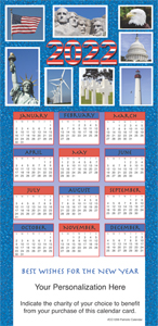 CC1106 patriotic calendar card