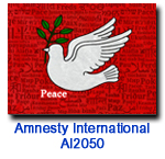Peace Dove charity holiday card supporting Amnesty International