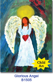 Glorious Angel charity Christmas card supporting Brightside for Families & Children
