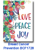 BCF1728 Love Peace Joy holiday card