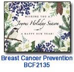 Blueberry Holidays charity card supporting Breast Cancer Prevention Partners