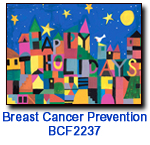 Happy Holidays charity holiday card supporting Breast Cancer Prevention Partners