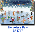 BF1717 Skating Cats Holiday Card