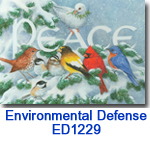 Peace Birds Charity holiday card supporting Environmental Defense Fund