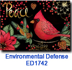 ED1742 Peace Cardinal charity holiday card