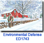 ED1743 Snowy Red Barn Holiday Card