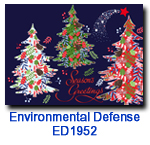 ED1952 Triple Trees charity holiday card supporting Environmental Defense.