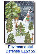 Snow Buddy charity holiday card supporting Environmental Defense Fund