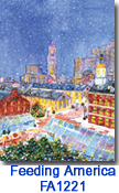Quincy Market charity holiday card supporting Feeding America