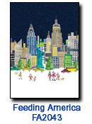 Holidays in NY charity Christmas card supporting Feeding America
