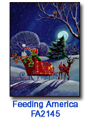 Moonlight Journey charity Christmas card supporting Feeding America