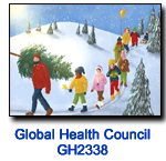 Bringing Home the Tree card supporting Global Health Council