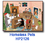 Canine Carolers charity holiday card supporting Homeless Pets