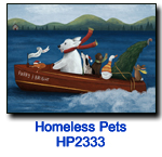 Chris Craft Christmas holiday card supporting homeless pets