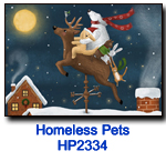 All Aboard holiday card supporting homeless pets