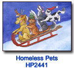 Zipity holiday card supporting homeless pets