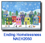 Rainbow Village charity holiday card supporting the National Alliance toEnd Homelessness