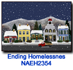 Main Street charity holiday card supporting National Alliance to End Homelessness