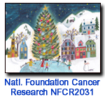 Town Center Fun charity Christmas card supporting the National Foundation for Cancer Res