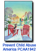 PCAA1942 Adirondack Chairs charity holiday card supporting Precent Child Abuse America