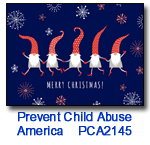 Dancine Elves charity holiday card supporting Prevent Child Abuse America
