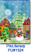 PLW1523 Snowman Reading Holiday Card