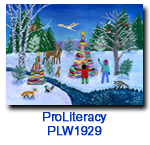 PLW1929 Book Trees Charity holiday card