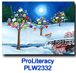 Book Tree Park charity holiday card supporting ProLiteracy