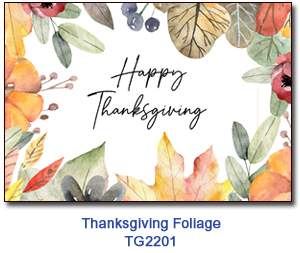 Thanksgiving Foliage card supporting Feeding America