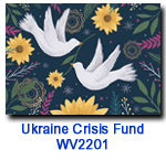 Peace to Ukraine charity Christmas card supporting Ukraine Crisis Fund 