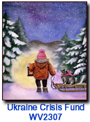 Guiding Light holiday card supporting Ukraine Crisis Fund