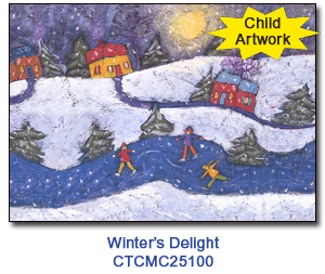 Winter's Delight Holiday card supporting Connecticut Children's 
