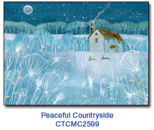 Peaceful Countryside charity card supporting Connecticut Children's 