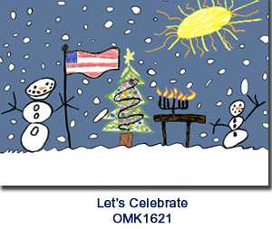 Let's Celebrate Holiday Card supporting Our Military Kids