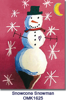 Snowcone Snowman holiday cards supporting Our Military kids