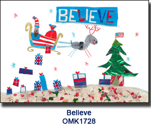 Believe Holiday Card supporting Our Military Kids