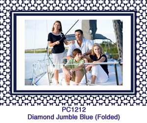 Diamond Jumble Blue Photo Card