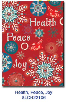 Helth, Peace, Joy charity holiday card supporting St. Louis Children's Hospital