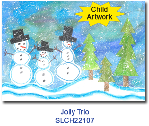 Jolly Trio charity holiday card supporting St. Louis Children's Hospital