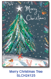 Merry Christmas Tree charity holiday Card supporting St. Louis Children's Hospital